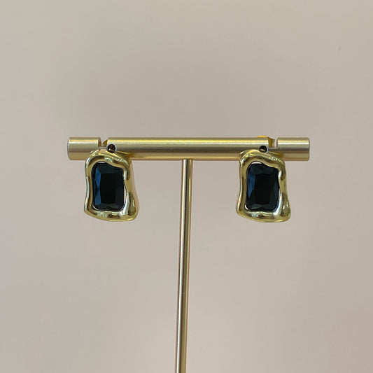 ARETES SAMIRA CRISTAL NEGRO