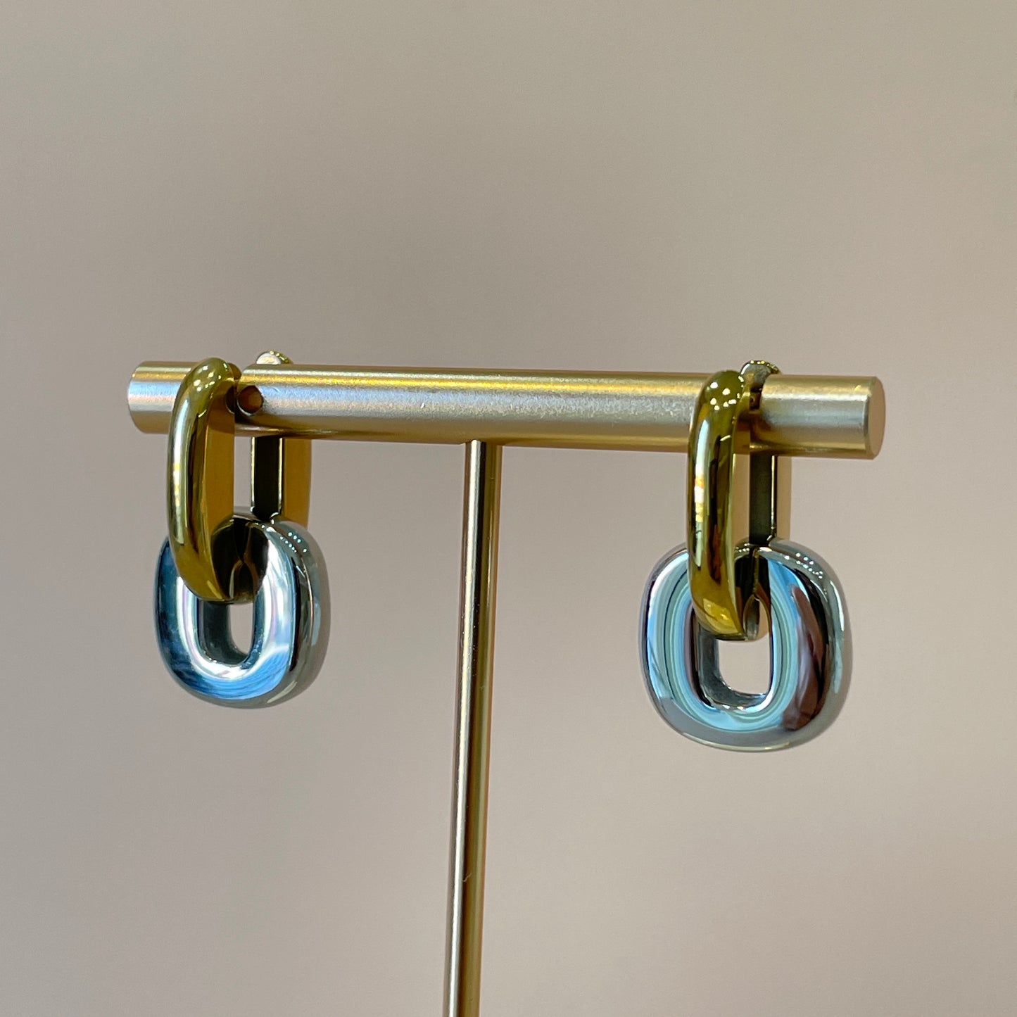 ARRACADAS PADLOCK SILVER GOLD