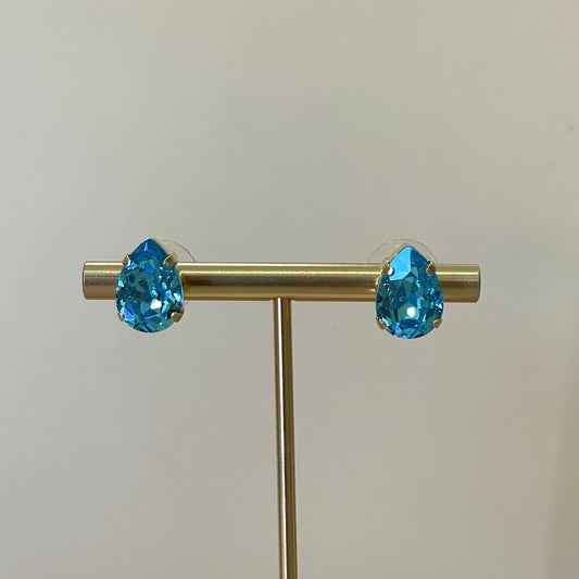 ARETE GOTA CRISTAL BABY BLUE