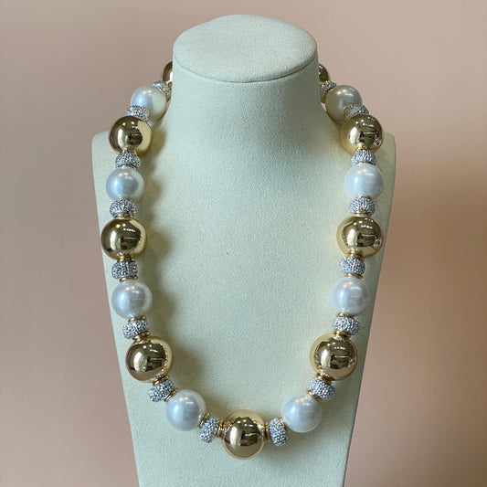COLLAR PERLATO CON ZIRCONIA