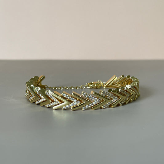 PULSERA FLECHAS CON CRISTAL