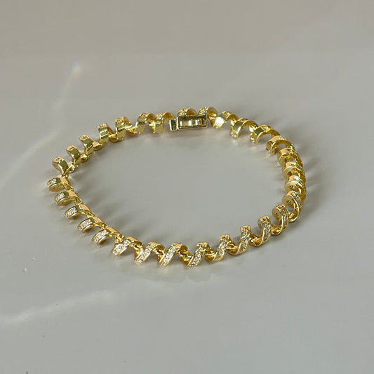 PULSERA SERPENTINA CON CRISTAL