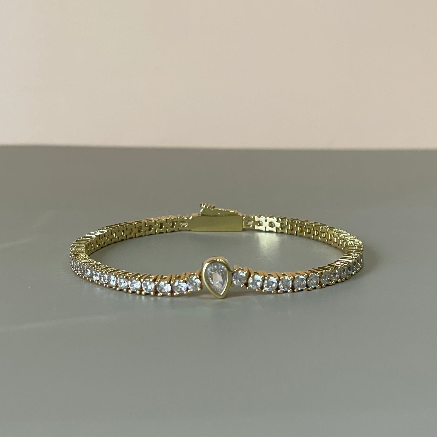PULSERA TENNIS GOTA GOLD