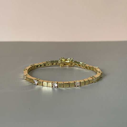 PULSERA CUBO CON CRISTAL