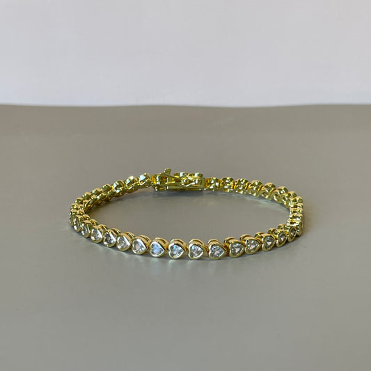 PULSERA CORAZONES CRISTAL