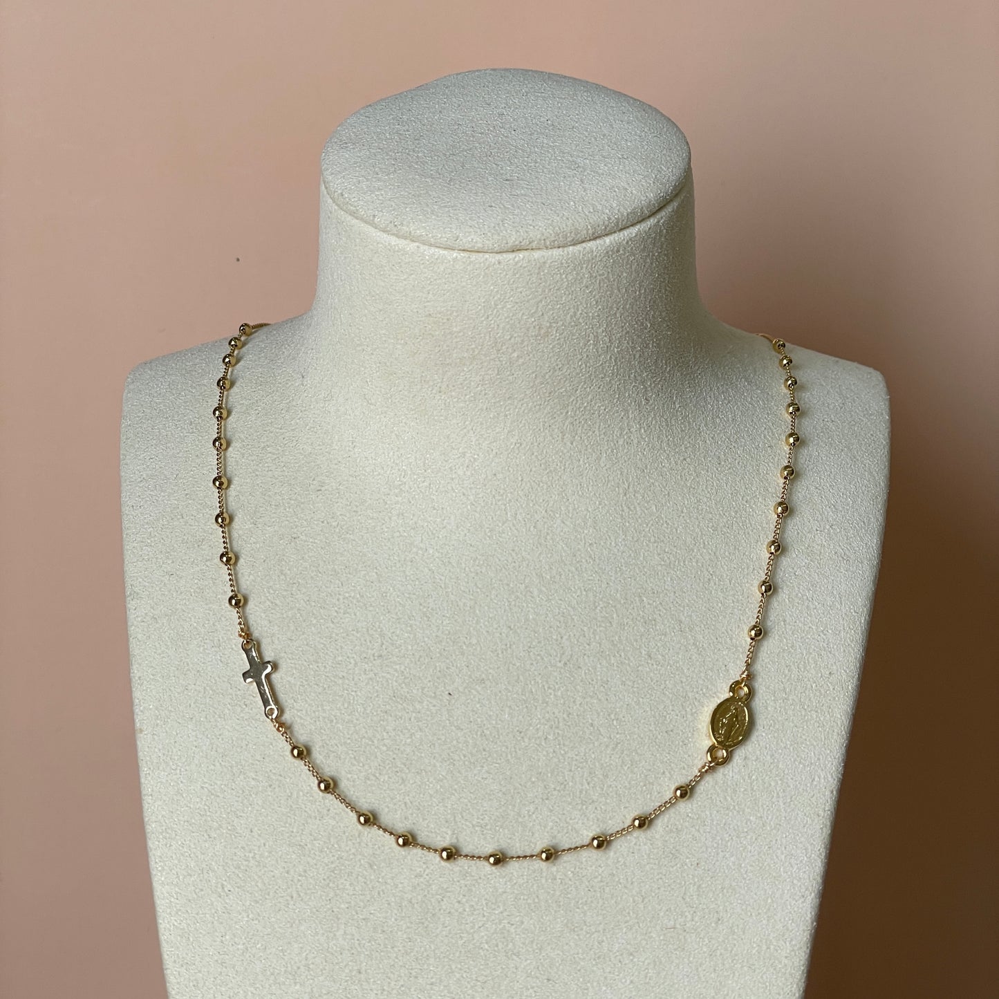 COLLAR ROSARIO - VIRGEN MILAGROSA