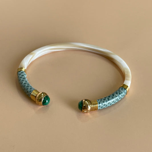BRAZALETE SARI -IVORY MALAQUITA