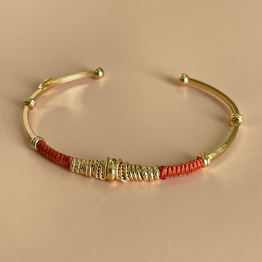 BRAZALETE ZIZANIE GOLD -NARANJA