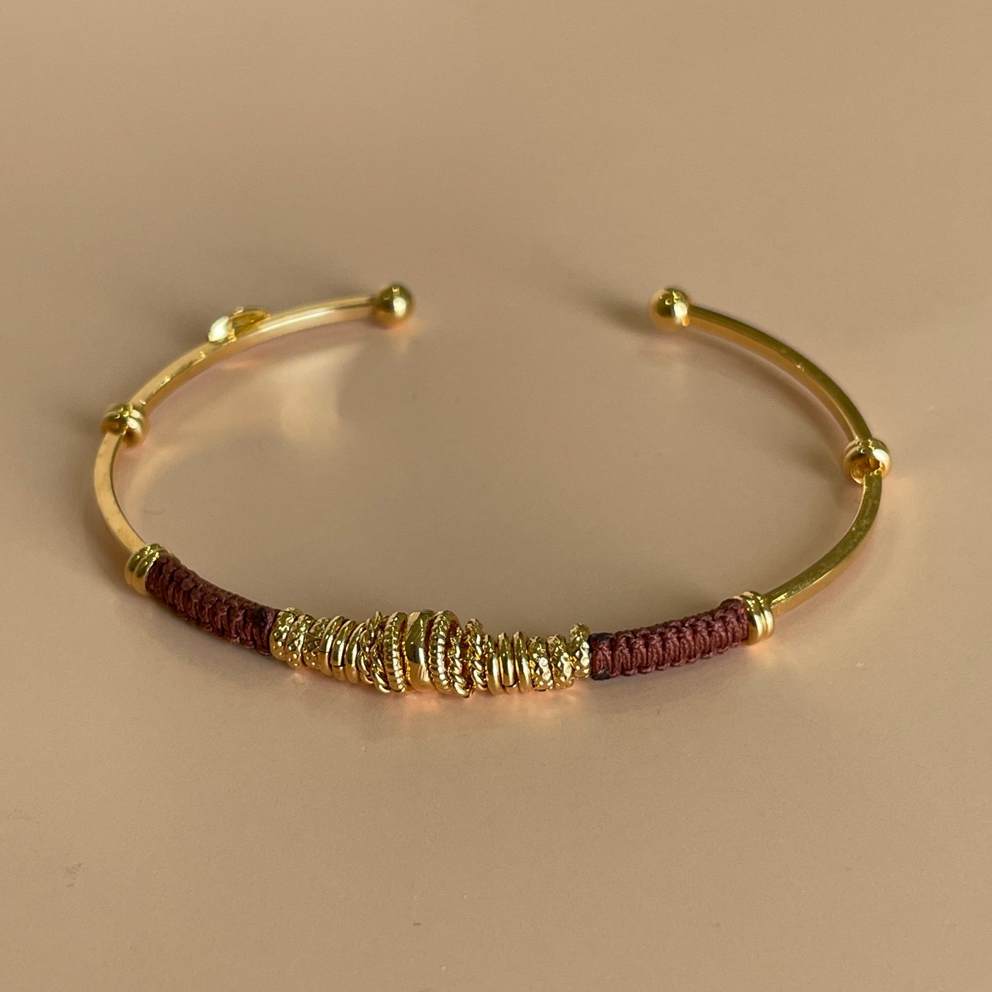 BRAZALETE ZIZANIE GOLD -CAFE