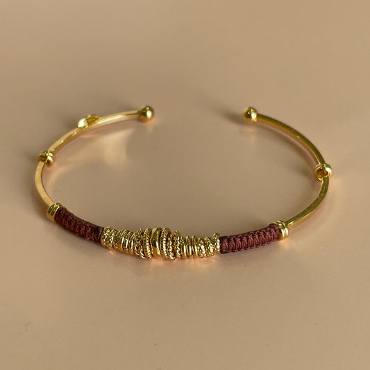 BRAZALETE ZIZANIE GOLD -CAFE