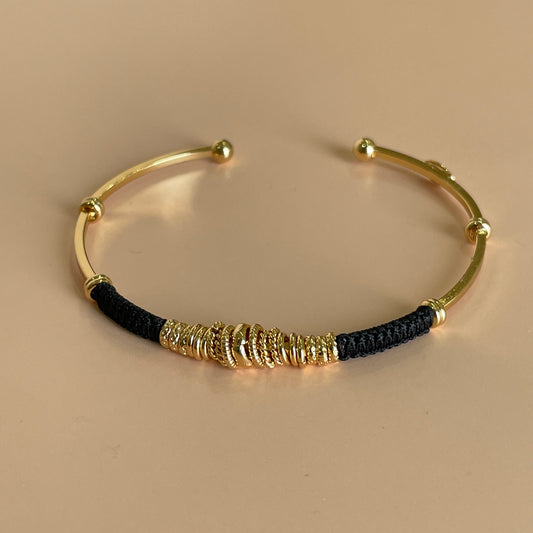 BRAZALETE ZIZANIE GOLD -NEGRO