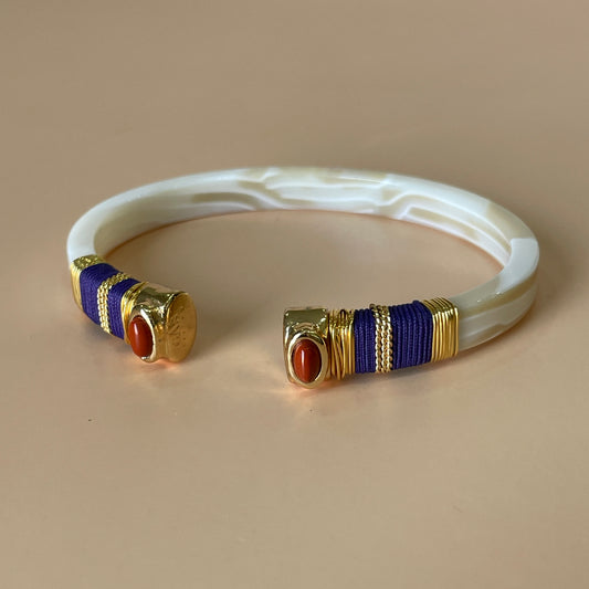 BRAZALETE SARI IVORY - MORADO JASPER