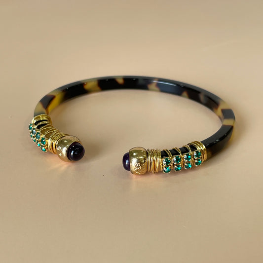 BRAZALETE SARI CAREY - CRISTAL VERDE MORADO