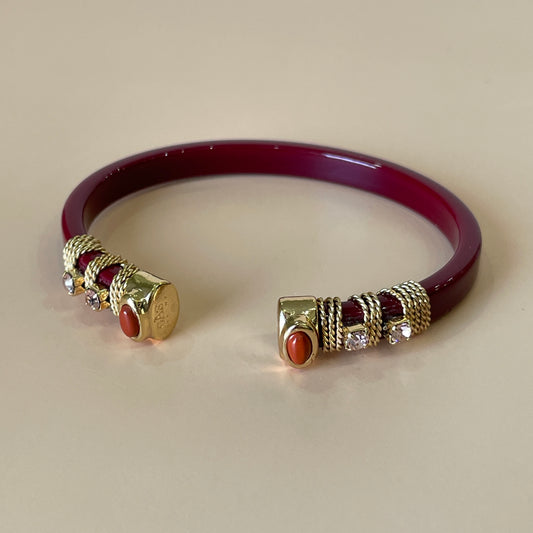 BRAZALETE SARINA TINTO -RED JASPER