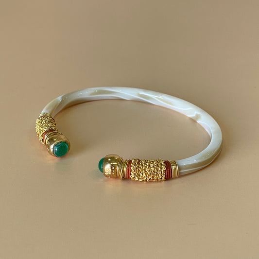 BRAZALETE SARI IVORY - MALAQUITA