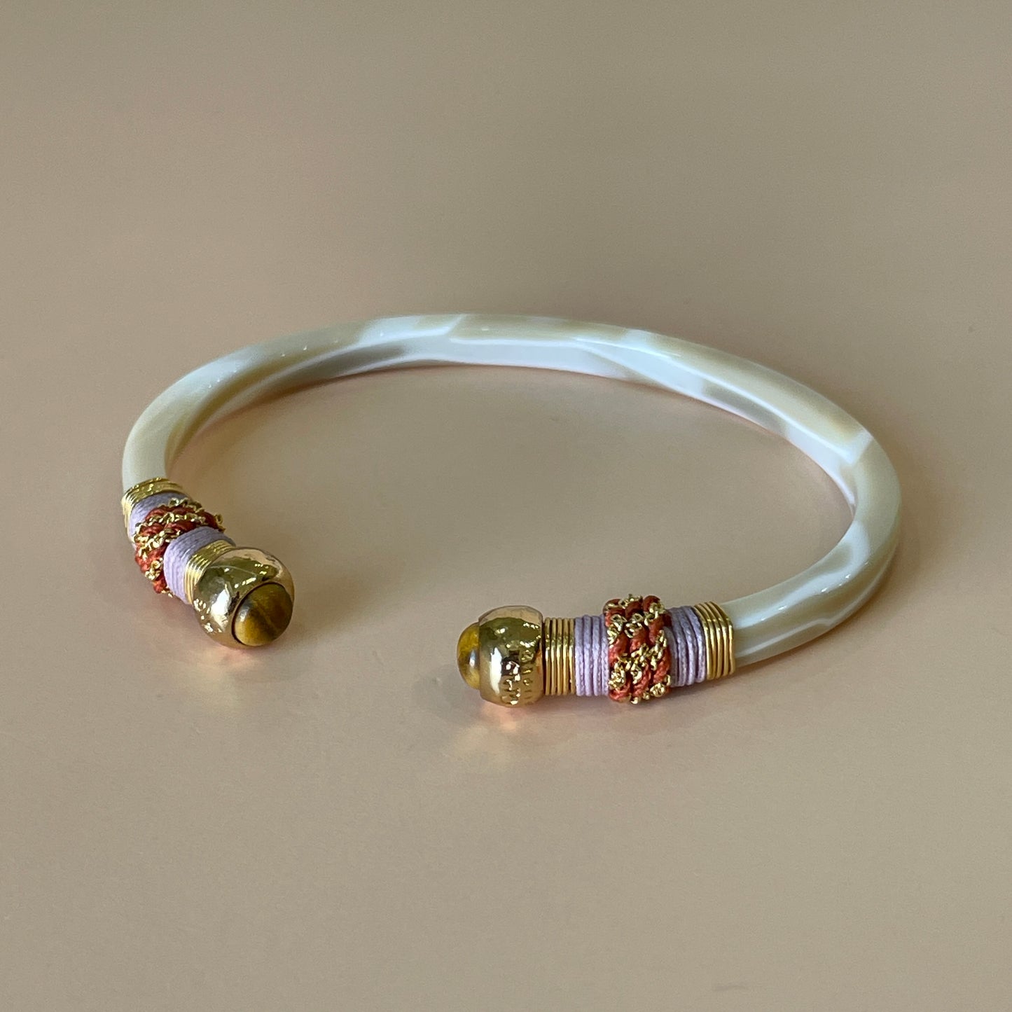 BRAZALETE SARI IVORY - TIGER EYE