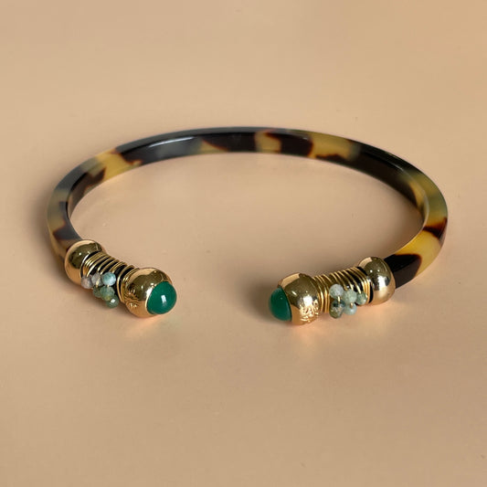 BRAZALETE CAREY CUARZO VERDE