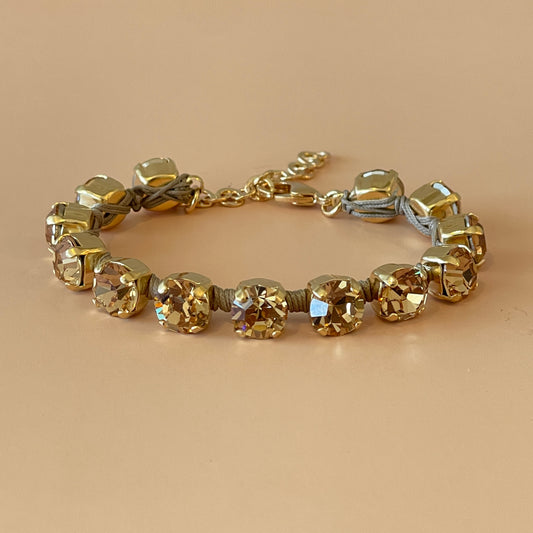 PULSERA SHINE DORADA CON HILO