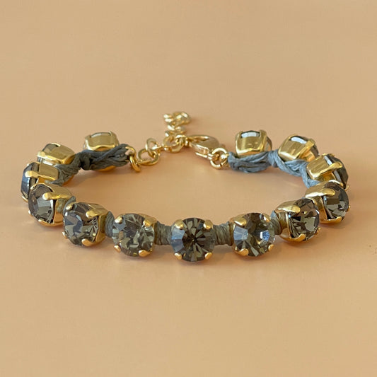 PULSERA SHINE GRIS CON HILO