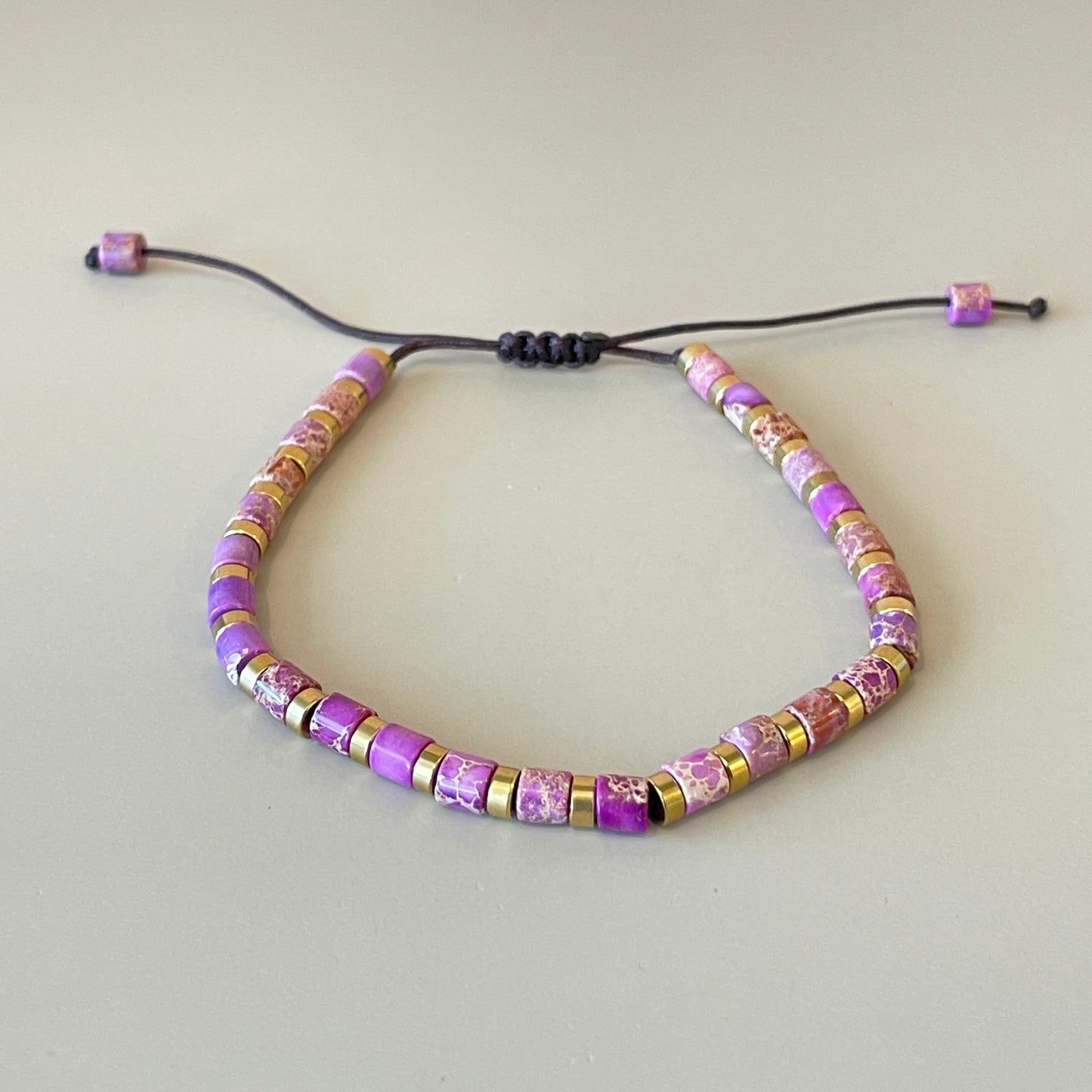 PULSERA DUNA AJUSTABLE MORADO