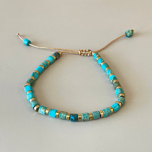 PULSERA DUNA AJUSTABLE TURQUESA