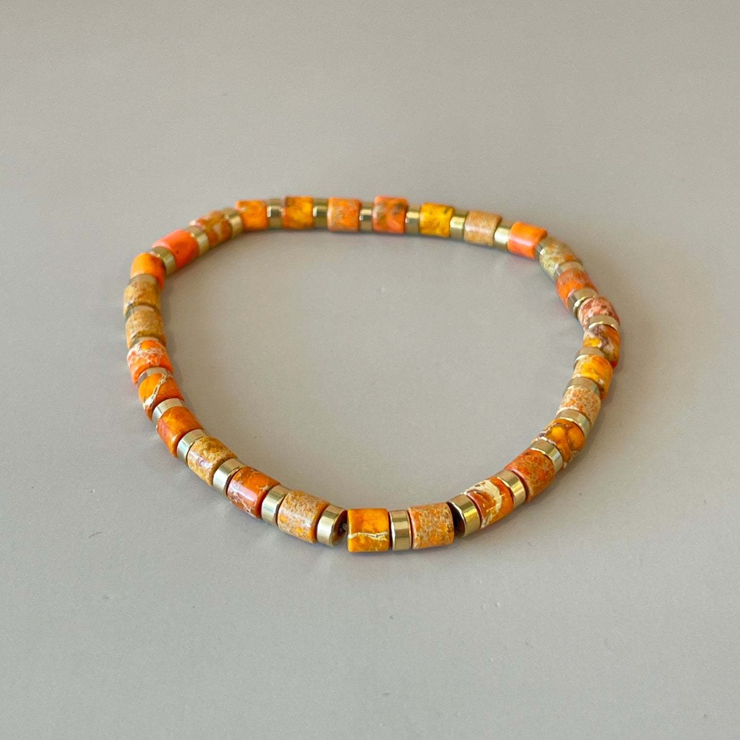 PULSERA DUNA JASPE -NARANJA
