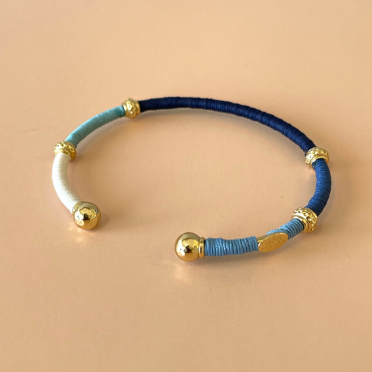 BRAZALETE ZANZIFULL MIX NAVY -GOLD