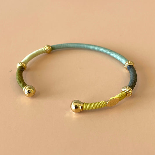 BRAZALETE ZANZIFULL MIX OLIVO -GOLD