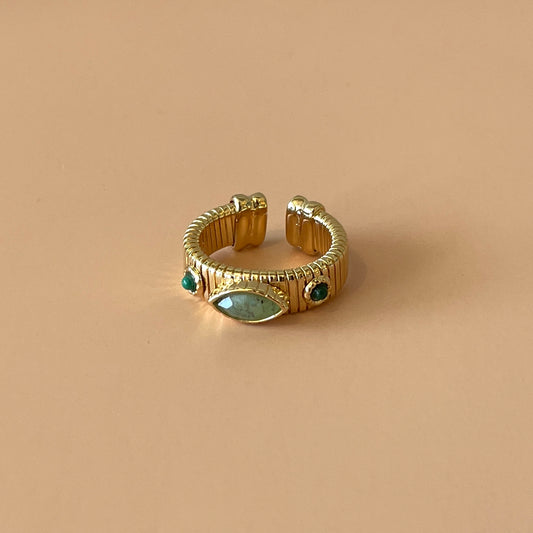 ANILLO STRADA AVENTURINA VERDE