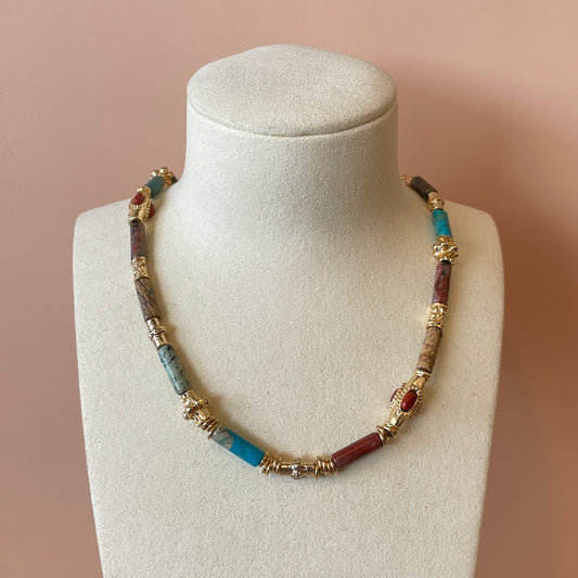 COLLAR KALI COLOR FULL TURQUESA