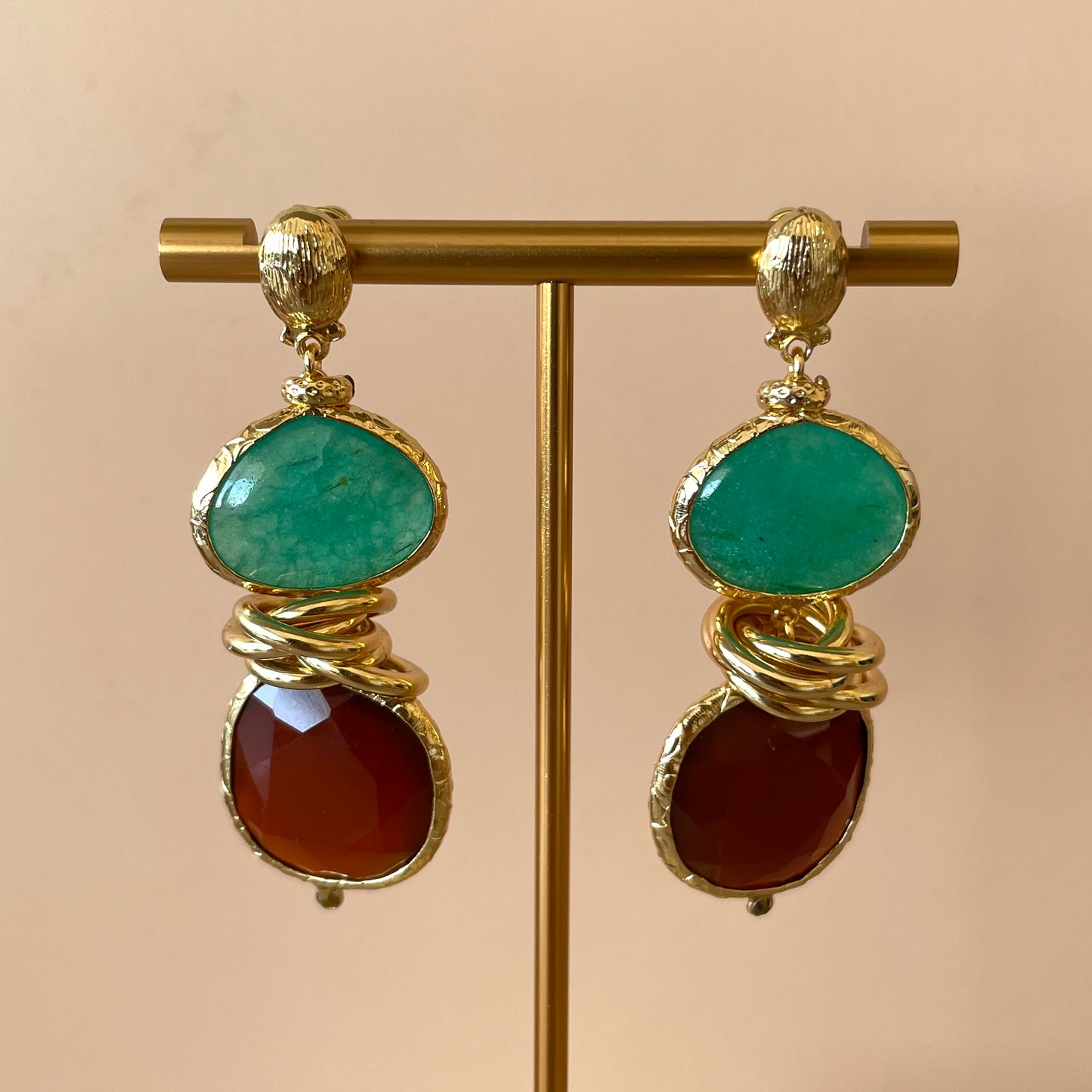 ARETE SIRENA GREEN AMATISTA & JASPE BROWN