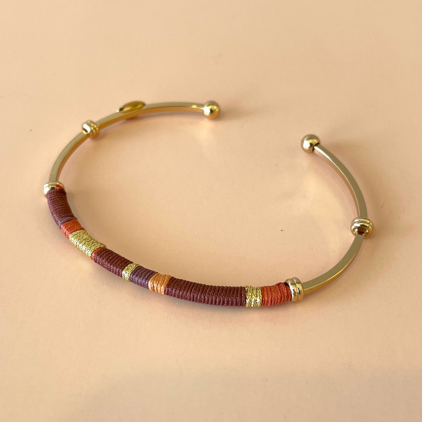 BRAZALETE ZANZIBAR GOLD -MIX BROWN