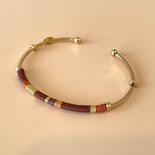 BRAZALETE ZANZIBAR GOLD -MIX BROWN