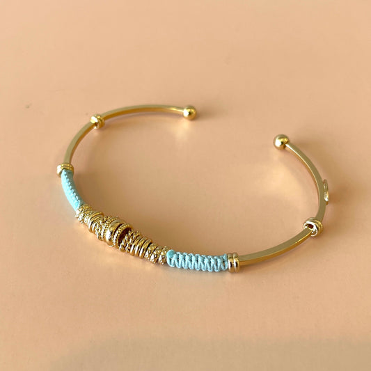 BRAZALETE ZIZANIE GOLD - AZUL