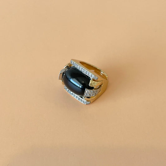 ANILLO CAPRI BLACK AGATE