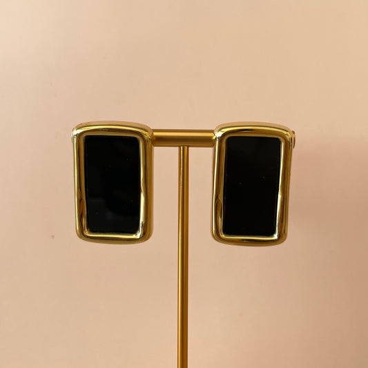 ARETES SAMIRA LARGO NEGRO