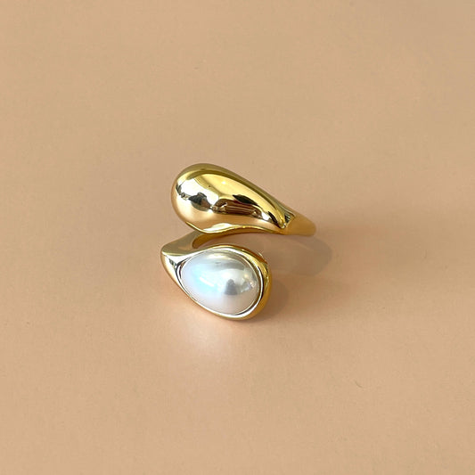 ANILLO OPEN RING BOTSWANA PERLA