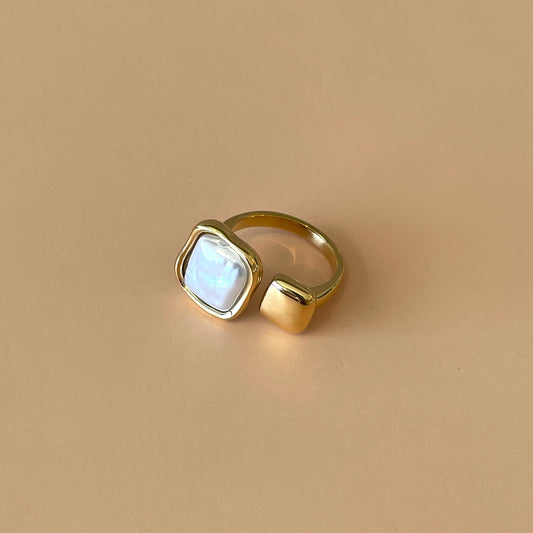 ANILLO ABIERTO PERLA