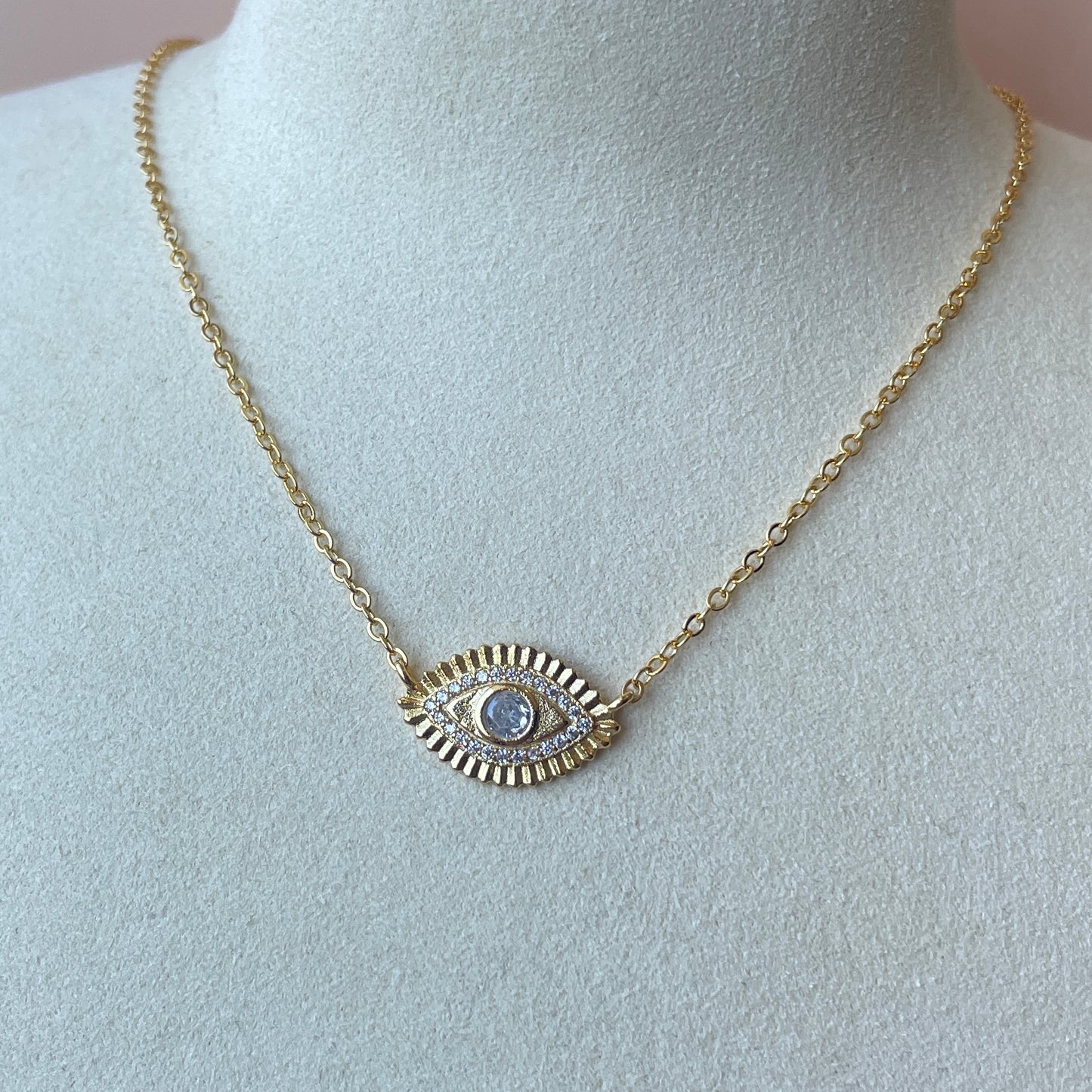 COLLAR OJO PIEDRA CLEAR