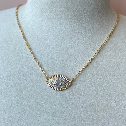 COLLAR OJO PIEDRA CLEAR
