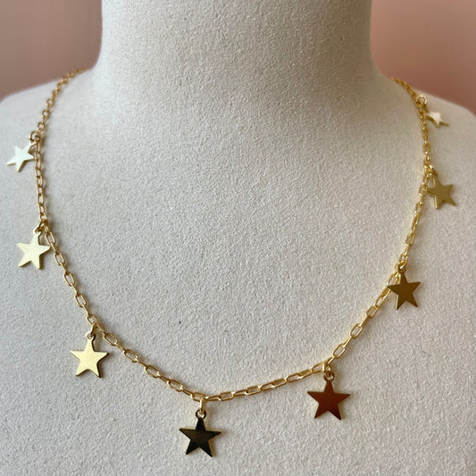 COLLAR GOLD CON OCHO ESTRELLAS