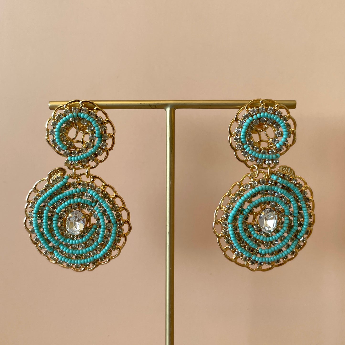 ARETES ONDE TURQUESA