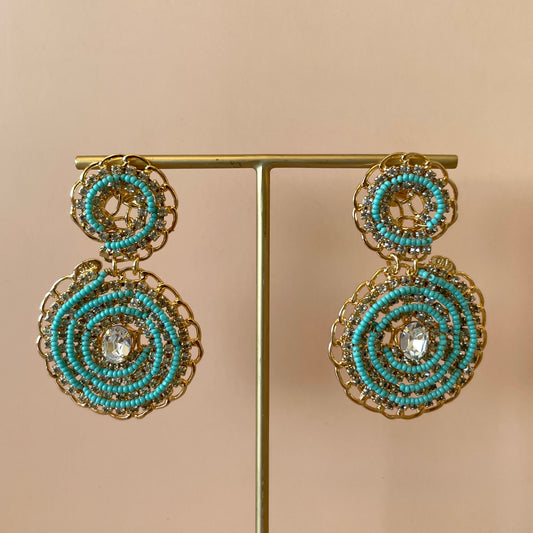 ARETES ONDE TURQUESA