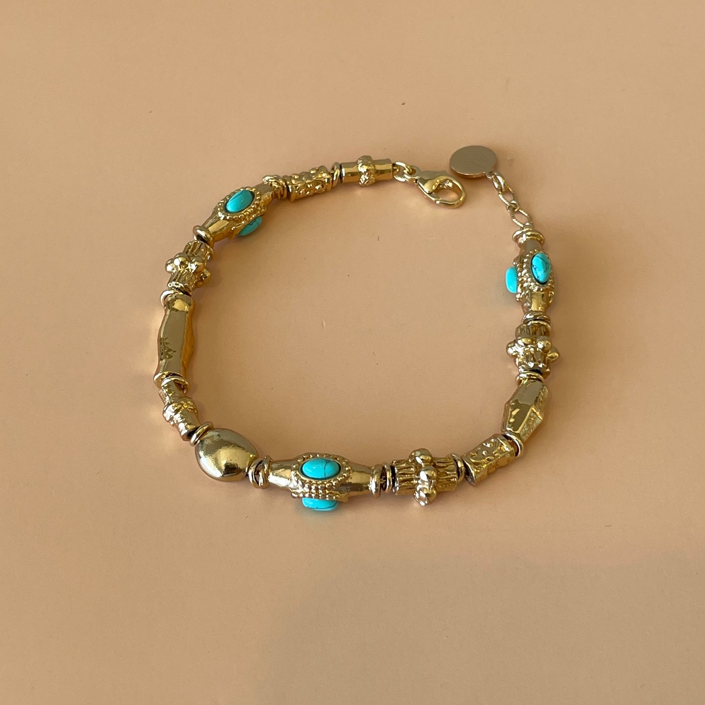 BRAZALETE KALI GOLD & TURQUOISE