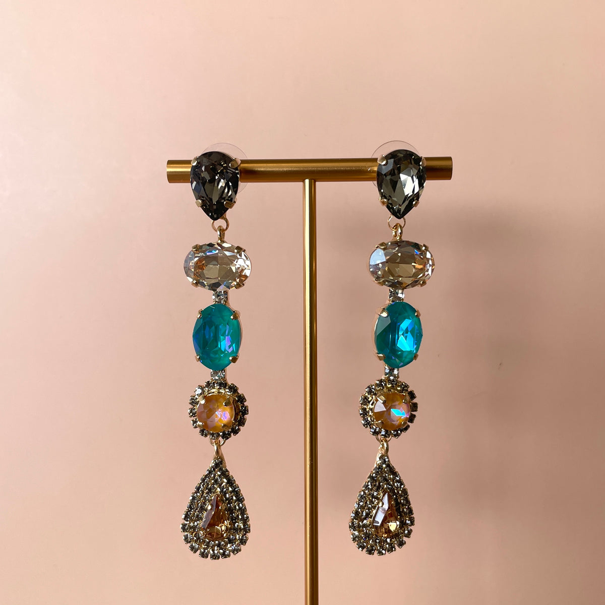 ARETES SWAR DROP TURQUESA