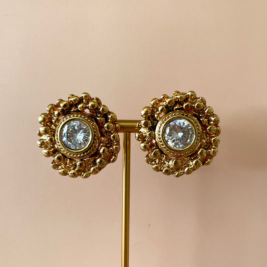 ARETES JOANNA DORADO CLEAR