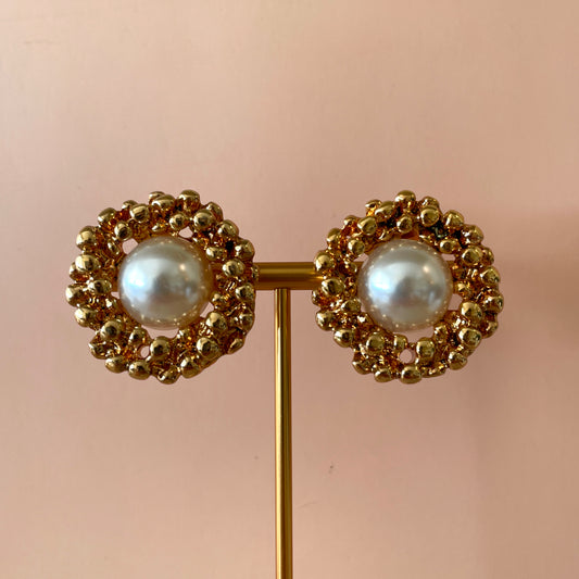 ARETES JOANNA DORADO PERLA