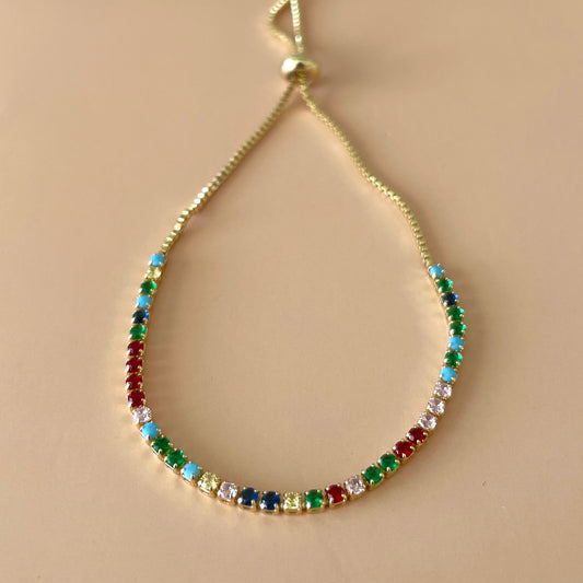 PULSERA AJUSTABLE TENNIS MINI COLORFULL