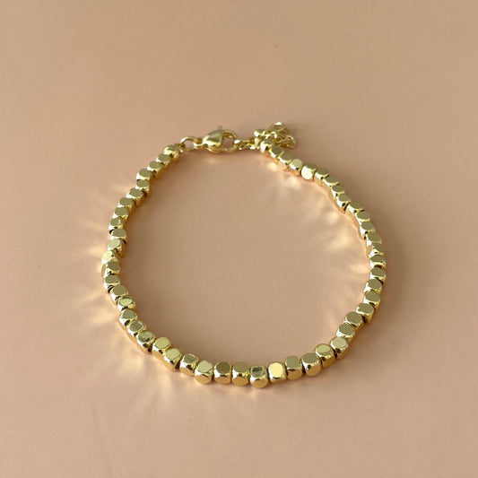 PULSERA GOLD MINI CUBOS