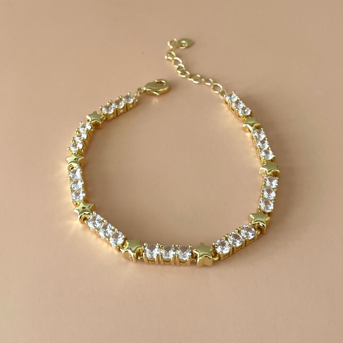 PULSERA TENNIS GRANDE CON ESTRELLAS